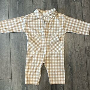 Zara gingham jumpsuit